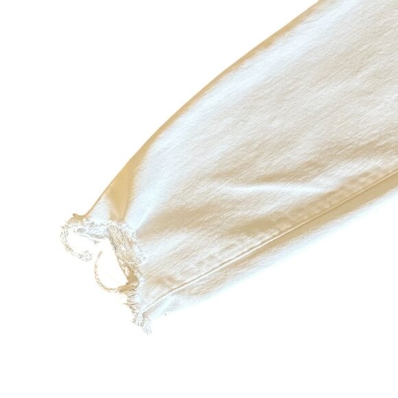 KanCan Button-Fly Skinny Jeans W/ Distressed Bottom-White-Sz 11 - Picture 3 of 6